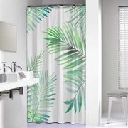 Κουρτίνα Μπάνιου Leaves Green Sealskin 180Πx200Υ PEVA