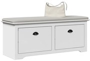Πάγκος διαδρόμου vidaXL "BODO" Λευκό 114x40x45 cm