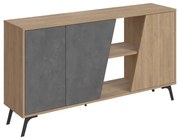 Μπουφές Hana φυσικό-ανθρακί antique 150x35.5x82εκ Υλικό: CHIPBOARD WITH MELAMINE COATING 18mm - METAL 119-001128