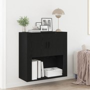 vidaXL Ντουλάπια Τοίχου Μαύρο Δρυς 80x33x80 εκ. Επεξεργασμένο Ξύλο