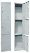 LOCKER 3 Θέσεων Μέταλλο Βαφή Γκρι  38x45x185cm [-Γκρι-] [-Μέταλλο-] Ε6006,1