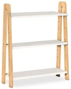 Βιβλιοθήκη Como Megapap χρώμα λευκό - oak 63x22x80εκ.