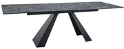 STÓŁ SALVADORE CERAMIC MORSKI VERDE ALPI/ CZARNY MAT (160-240)X90 DIOMMI-80-3796