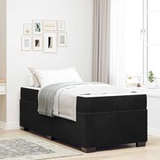 vidaXL Σκελετός κρεβατιού με στρώμα Μαύρο 100 x 200 cm Βελούδο
