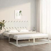 Πλαίσιο Κρεβατιού Λευκό 180 x 200 εκ. Μασίφ Ξύλο Super King 3104884