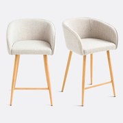 Σετ 2 πολυθρόνες μπαρ Υ64 εκ., Aupi