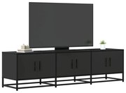 Έπιπλο Τηλεόρασης Μαύρο 150x35x41 εκ. Επεξεργ. Ξύλο / Μέταλλο 848859