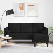 vidaXL Σετ Καναπέ Μαύρο 173 x 131 x 67 εκ ύφασμα