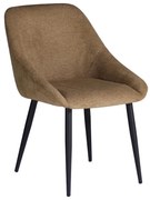 Καρέκλα Loukrizia μπεζ ύφασμα-πόδι μαύρο μέταλλο 56x63.5x82εκ 56x63.5x82 εκ.