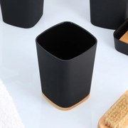 Ποτήρι Οδοντόβουρτσας (7.5x7.5x10.5) T-D Rubber Black 61110103