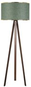 Φωτιστικό δαπέδου Rosling Megapap Mdf/ύφασμα Pvc χρώμα καρυδί/κυπαρισσί 38x21x140εκ.