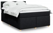 ΚΡΕΒΑΤΙ BOXSPRING ΜΕ ΣΤΡΩΜΑ ΜΑΥΡΟ 140X200 ΕΚ. ΥΦΑΣΜΑΤΙΝΟ 3289005