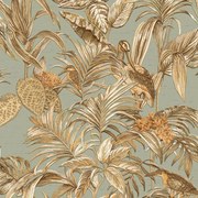 DUTCH WALLCOVERINGS ΤΑΠΕΤΣΑΡΙΑ ΤΟΙΧΟΥ BIRD-OF-PARADISE ΓΑΛΑΖΟΠΡΑΣΙΝΟ 430615