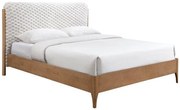 Κρεβάτι Lordy (Για Στρώμα 160X196Cm) 09-2033 207.5x177x103.5cm Cream-Walnut Διπλό