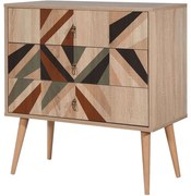 Συρταριέρα City Trio Triangle 869VEL3468 80x40x89cm Multi