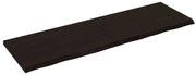 vidaXL Ράφι Τοίχου Σκούρο Καφέ 160x50x(2-4) εκ. Επεξ. Μασίφ Ξύλο Δρυός