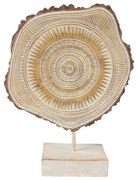 NUBIA DECO TOTEM POLYRESIN ΜΠΕΖ ΚΑΦΕ 23,5x8,5xH32cm - 025587 - 025587