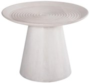 ΒΟΗΘΗΤΙΚΟ ΤΡΑΠΕΖΙ ΣΤΡΟΓΓΥΛΟ ROSS HM9708 ΜΑΣΙΦ ΞΥΛΟ MANGO ΣΕ ΛΕΥΚΟ Φ45x48Υεκ.