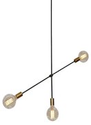 Φωτιστικό Οροφής 77-3536 SE 136-3 Cody Black &amp; Brass Homelighting Μέταλλο