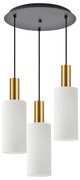Φωτιστικό Οροφής Τρίφωτο Homelighting 77-8656 Gold/White