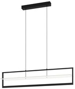 Φωτιστικό Οροφής - Ράγα Farneta 390024 98x18x150cm Dim Led 3600lm 15W 3000K Black Eglo Ατσάλι,Πλαστικό