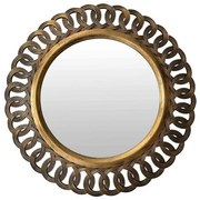 Καθρέπτης Atic Inart σε χρυσή αντικέ απόχρωση Φ50.8x5.3εκ 349-000007 349-000007 Χρυσό