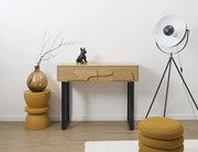 Kονσόλα Εισόδου Calypso Home Deco Factory με 2 συρτάρια και διαστάσεις 100x35x80cm - Απόχρωση Ξύλου