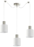 Φωτιστικό Οροφής Τρίφωτο Homelighting 77-8416 Nickel/White