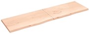 vidaXL Ράφι Τοίχου 220x60x(2-4) εκ. από Ακατέργαστο Μασίφ Ξύλο Δρυός