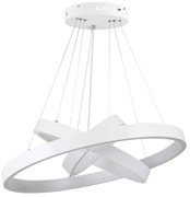 Φωτιστικό Οροφής Nemesis Trio 61168-Deco Led 100W Φ25+40+60cm White GloboStar Metal