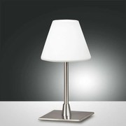 Φωτιστικό Επιτραπέζιο Lucy 3568-30-178 Satined Nickel Fabas Luce Μέταλλο,Γυαλί