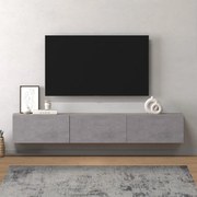 Megapap Έπιπλο Τηλεόρασης Επιτοίχιο Palm Γκρι Ρετρό 180x32x30εκ.