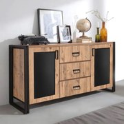 ΜΠΟΥΦΕΣ ATLAS MEGAPAP ΑΠΟ ΜΕΛΑΜΙΝΗ ΧΡΩΜΑ ATLANTIC PINE - ΜΑΥΡΟ 160X45X80ΕΚ.