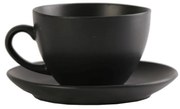 Φλυτζάνι Καφέ 310ml + Πιατάκι Espiel Morgan Black OW2051K6