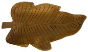Artekko Woody Διακοσμητική Πιατέλα Φύλλο από Ξύλο Teak Φυσική Απόχρωση (40x24x6)cm Artekko SA80208