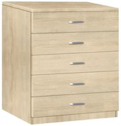 Συρταριέρα Gioko με 5 συρτάρια σε φυσική απόχρωση 80x40x100εκ 80x40x100 εκ.