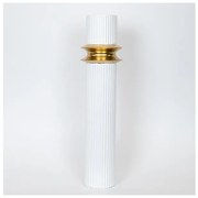 Βάζο Μεταλλικό Χρυσό &amp; Άσπρο 15x15x61cm 752-22019 Estheti-752-22019-Λευκό-Χρυσό 752-22019