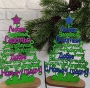 Σετ των 3 Intra απο ξύλο plywood 3mm-4mm πάχος – ξύλο Ευχών Χριστουγεννιάτικο Δέντρο 27x18cm 10x10 cm INTRAVECTRY-MY547951