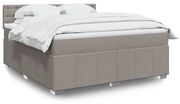 vidaXL Κρεβάτι Boxspring με Στρώμα Taupe 180x200 εκ. Υφασμάτινο