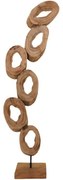 Διακοσμητικό Sametro 312-000041 24x9x85cm Natural-Black Inart Metal,Wood