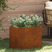 vidaXL Γλάστρα Κήπου Καφέ 50 x 32 x 40 εκ. Φθαρμένο ατσάλι