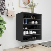vidaXL Παπουτσοθήκη Μαύρη 60 x 35 x 70 εκ. από Μοριοσανίδα