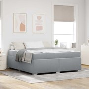 vidaXL Σκελετός Κρεβατιού Ανοιχτό γκρι 180 x 200 cm ύφασμα