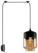 Φωτιστικό Οροφής Gaby 77-8900 50x17x300cm 1xE27 60W Black-Honey Homelighting