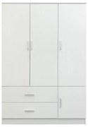 Ντουλάπα ArteLibre TUBEROSA Λευκό Μοριοσανίδα 120x50x180cm