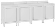 vidaXL Ερμάριο Πάγκος Εργασίας 240 x 60 x 96 εκ. από Ανοξείδωτο Ατσάλι