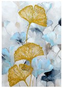 Πίνακας Σε Καμβά Palen 1 021073 70x100cm Blue-White-Gold Κάθετοι Ξύλο, Καμβάς
