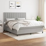 Κρεβάτι Boxspring με Στρώμα Αν. Πράσινο 160x200εκ Υφασμάτινο