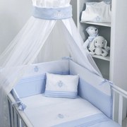 Βρεφικό Σετ 2Τμχ Des: 381-Satin Ciel-White Baby Oliver 100% Βαμβακοσατέν