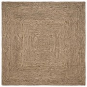 Χαλί Φυσικό και μαύρο 240 x 240 cm Γιούτα